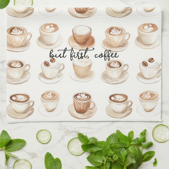 Linge De Cuisine Mais d'abord, les tasses à café (Plié)