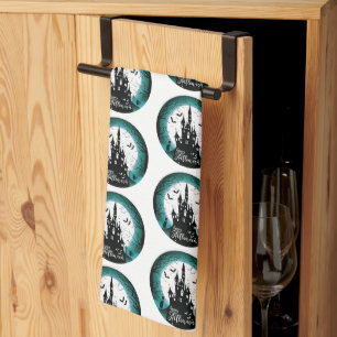 Linge De Cuisine Maison hantée pleine lune chauves-souris Joyeux Ha