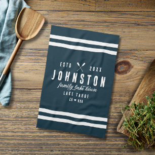 Linge De Cuisine Maison Rustique moderne Marine White