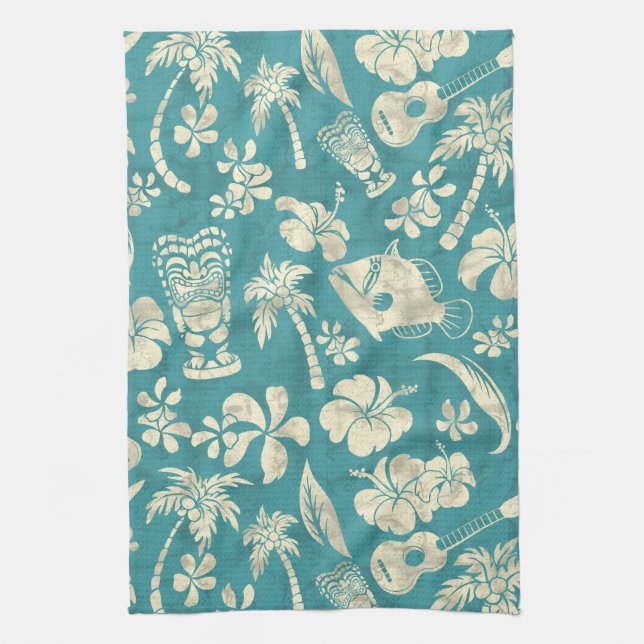 Linge De Cuisine Makapuu Beach Hawaiian Batik Kitchen Towne (Vertical)