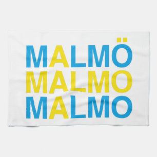 Linge De Cuisine MALMO Swedish Flag