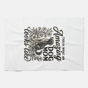 Linge De Cuisine Maman de chien incroyable Design floral vintage po