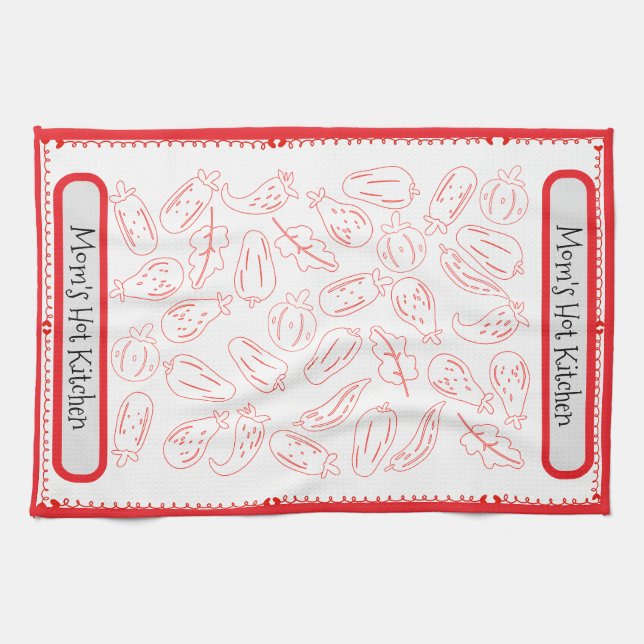 Linge De Cuisine "Maman’s Hot Kitchen" Cadeau de fête des mères (Horizontal)
