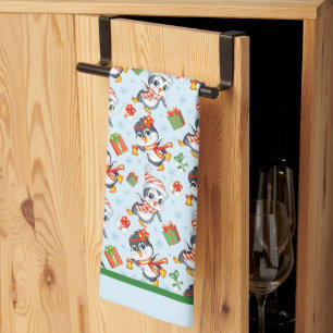 Linge De Cuisine Manchots joueurs pour Noël