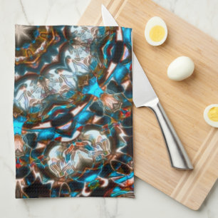 Linge De Cuisine Mandala qui ressemble à un cratère aux couleurs vi