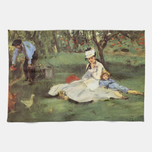 Linge De Cuisine Manet Impressionniste Français Famille Jardin Pein