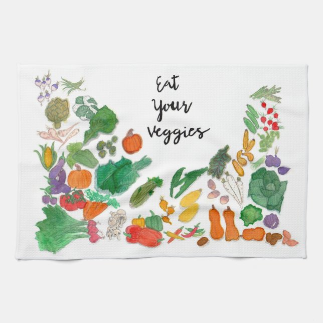 Linge De Cuisine Mangez de votre légume (le végétalien végétal (Horizontal)