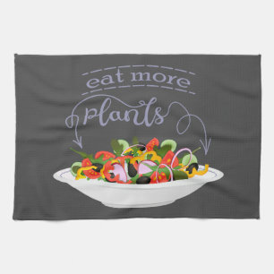 Linge De Cuisine Mangez plus de plantes frais motivation salade let