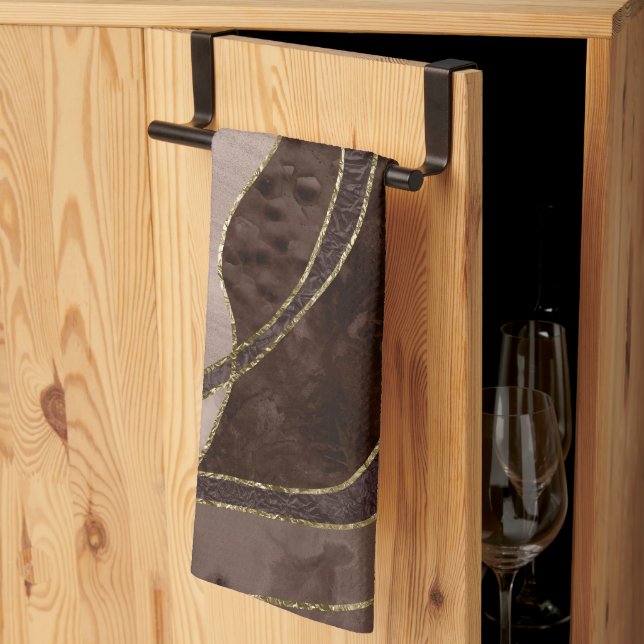 Linge De Cuisine Marble Agate Gold Glam 4 - landscape (Pliage en tiers)