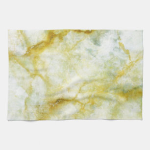 Linge De Cuisine Marbre avec fils jaunes