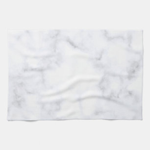 Linge De Cuisine Marbre blanc