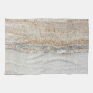 Linge De Cuisine marbre gris clair et blanc minimaliste, moderne et