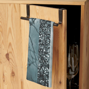 Linge De Cuisine Marbre léopard bandes pailletées Glam 2
