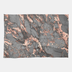 Linge De Cuisine Marbre rose gris or design moderne