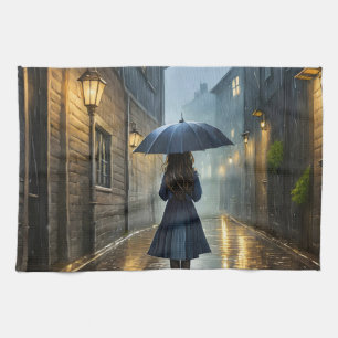Linge De Cuisine Marcher sous la pluie