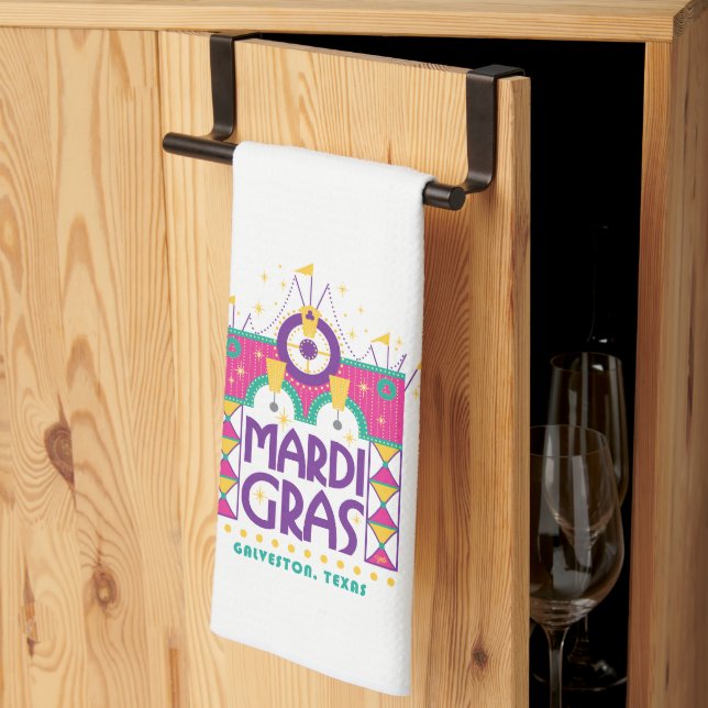 Linge De Cuisine Mardi Gras Arch, Galveston, Texas (Pliage en tiers)