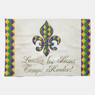 Linge De Cuisine Mardi gras Fleur d1 de Rouler de Temps de fèves d