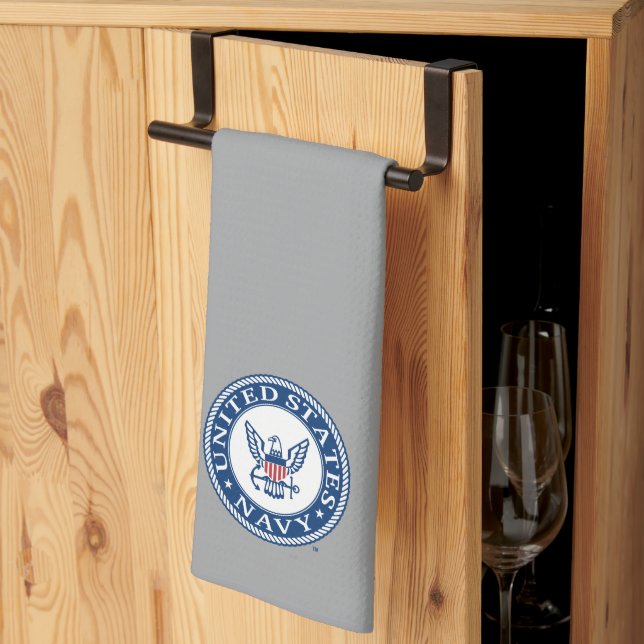 Linge De Cuisine Marine américaine | Navy Alt Emblem (Pliage en tiers)
