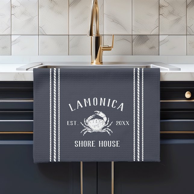 Linge De Cuisine Marine Blue Crabe rustique Maison de rivage person (Créateur téléchargé)