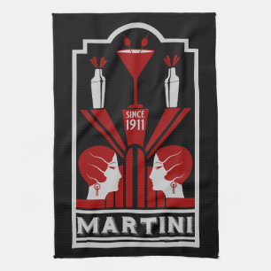 Linge De Cuisine Martini vintage Art déco