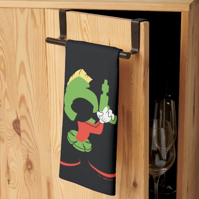 Linge De Cuisine MARVIN MARTIAN™ Silhouette avec Raygun (Pliage en tiers)