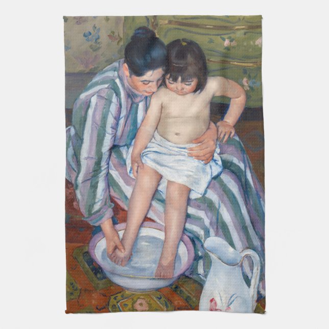 Linge De Cuisine Mary Cassatt - Le bain de l'enfant / Le bain (Vertical)