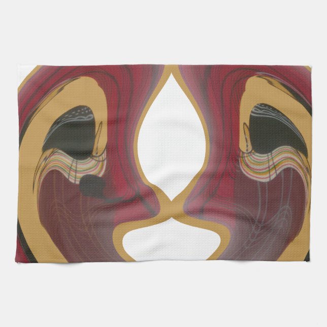 Linge De Cuisine Masai Tribal Whirt Art Imprimer (Horizontal)