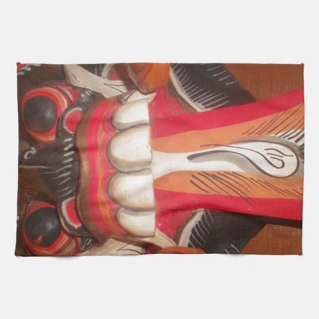 Linge De Cuisine Masque d'Halloween pour langue bizarre (Horizontal)