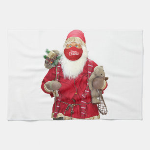 Linge De Cuisine Masque visage du Père Noël