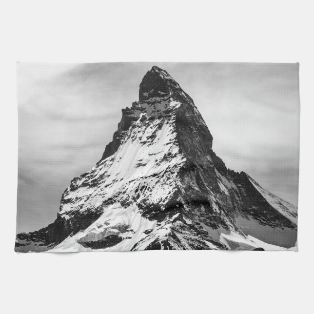 Linge De Cuisine Matterhorn, Alpes noirs et blancs (Horizontal)