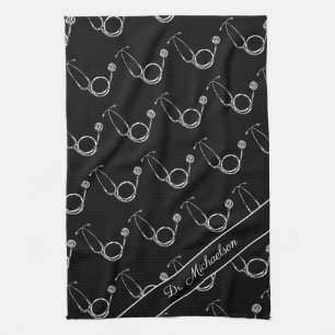 Linge De Cuisine Médecin Médicale Stethoscope Nom du Motif