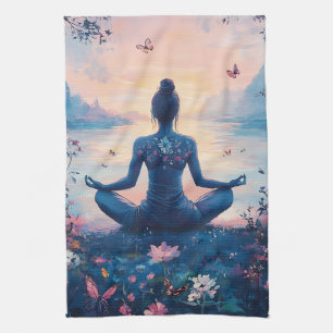 Linge De Cuisine Méditation sereine au lever du soleil (2)