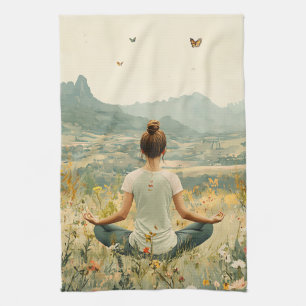 Linge De Cuisine Méditation sereine au lever du soleil (6)