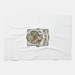 Linge De Cuisine Meilleur Papa Chat Maman Papa Parent Vintage Vecto