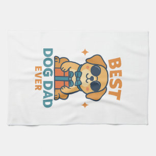 Linge De Cuisine Meilleur papa chien de tous les temps � T-shirt dr
