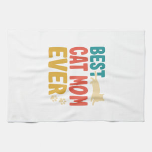 Linge De Cuisine Meilleure Maman de Chat Vintage Design de passionn