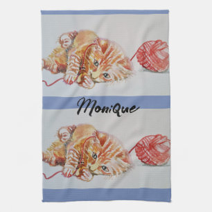 Linge De Cuisine Meilleure maman mignonne Chat dessin Art Cuisine T
