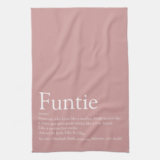 Linge De Cuisine Meilleure Tante, Tante Définition Rose (Vertical)