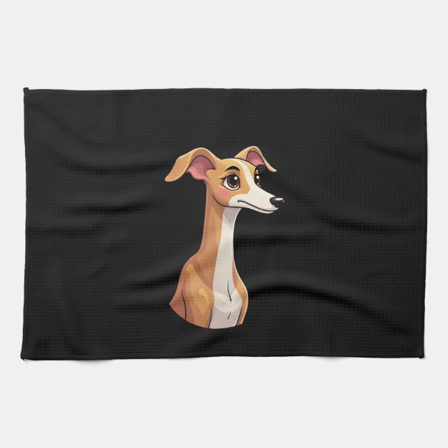 Linge De Cuisine Meilleure vie avec Arabian Greyhound Long Sleeve T (Horizontal)