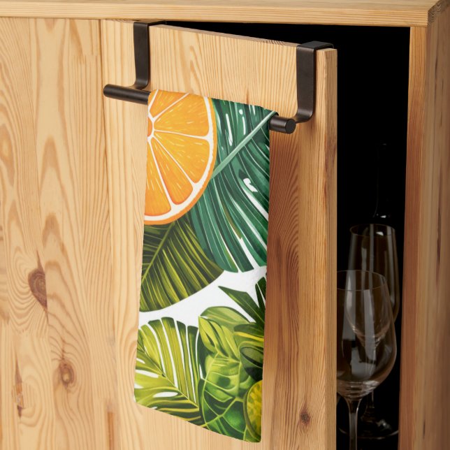 Linge De Cuisine Mélodie d'oranges (Pliage en tiers)