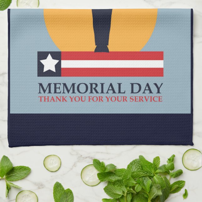 Linge De Cuisine Memorial Day, Merci pour votre service (Plié)