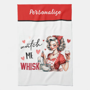 Linge De Cuisine Ménagère Glamour Rétro Années 50 Humour Drôle Sarc