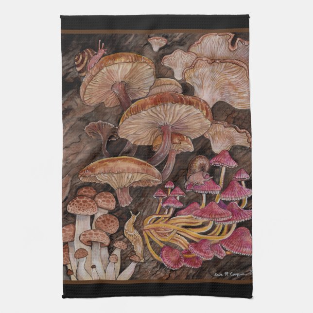 Linge De Cuisine Ménagerie de champignons (Vertical)