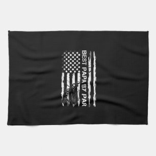 Linge De Cuisine Men's Vintage USA American Flag Best Papa By Par