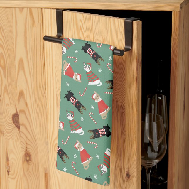 Linge De Cuisine Meowy Christmas Cats (Pliage en tiers)