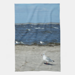 Linge De Cuisine mer, eau, mouette, oiseau, voyage, bleu, ciel,