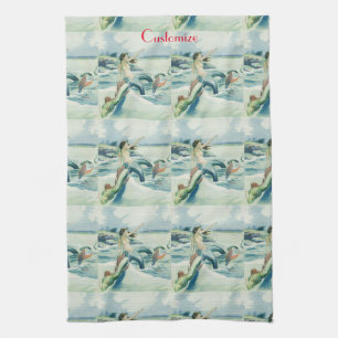 Linge De Cuisine Mermaid Riding Serpent de mer Thunder_Cove