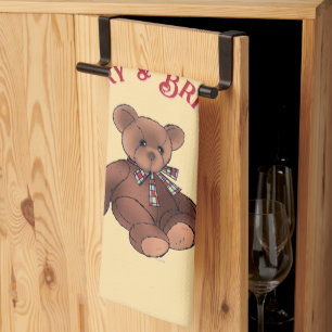 Linge De Cuisine Merry & Bright Teddy Bear Festif Joyeux Noël