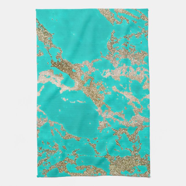 Linge De Cuisine Merveilleux marbre de parties scintillant moderne  (Vertical)