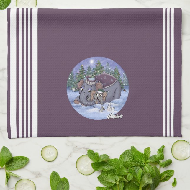 Linge De Cuisine Metalphant Wilbur & Mom Kitchen Towel (Plié)
